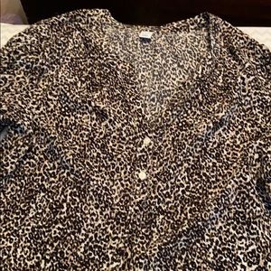 cheetah print blouse